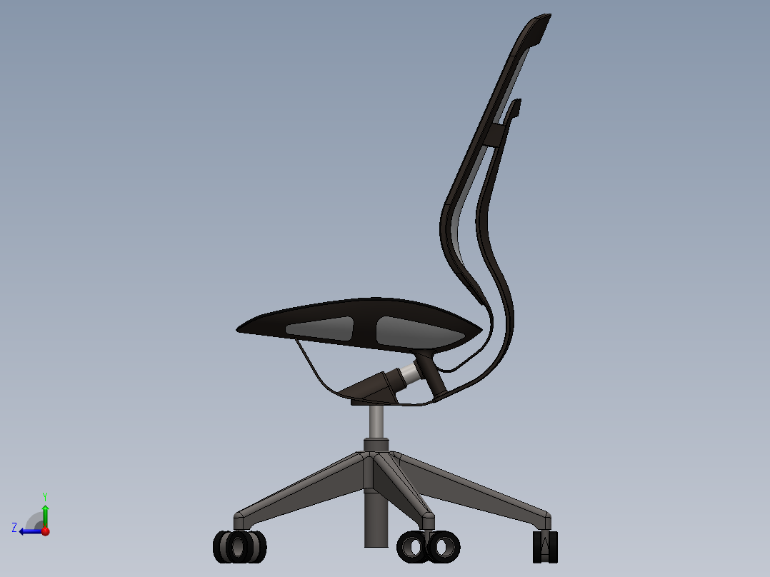 卡门办公椅右视图