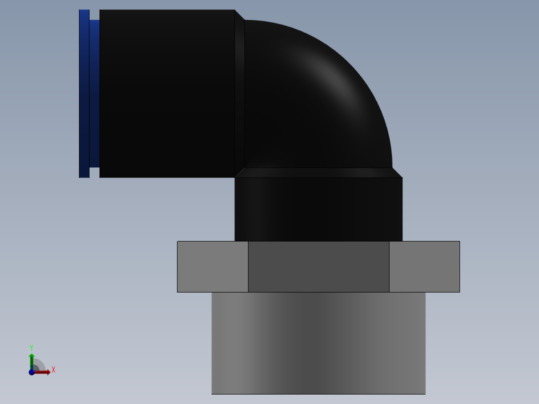 Ø10 x 1-2G COTOVELO 90° MACHO GIRAT. (C02471048)前视图