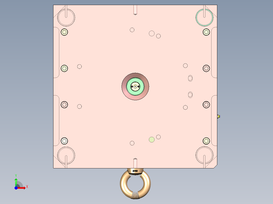 大型游戏机底罩（机壳模具）前视图