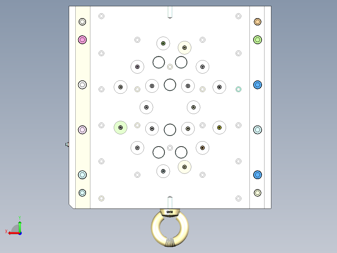 大型游戏机底罩（机壳模具）后视图
