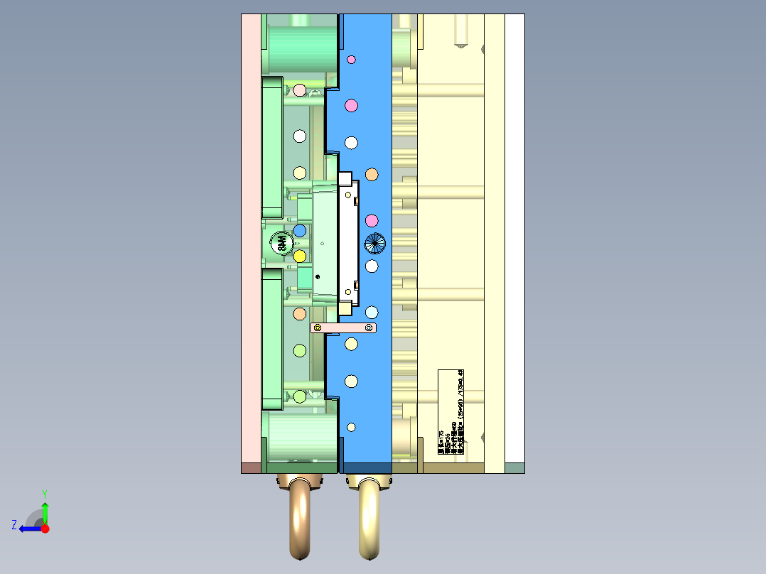 大型游戏机底罩（机壳模具）右视图