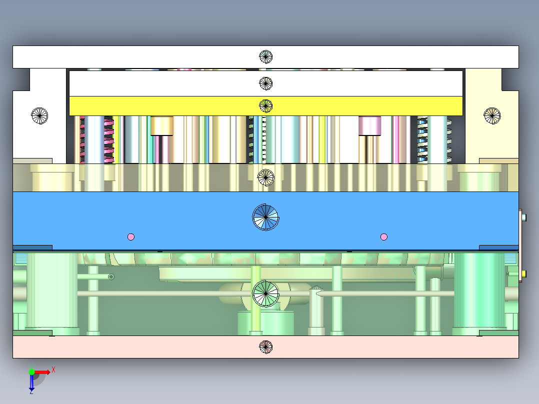 大型游戏机底罩（机壳模具）俯视图