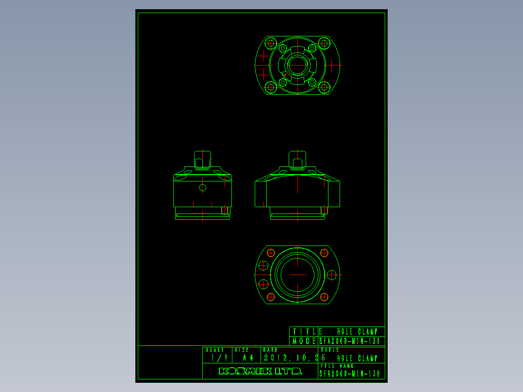 KOSMEKSFA2000-M1N-130多系列多零件图纸模型多系列多零件图纸模型