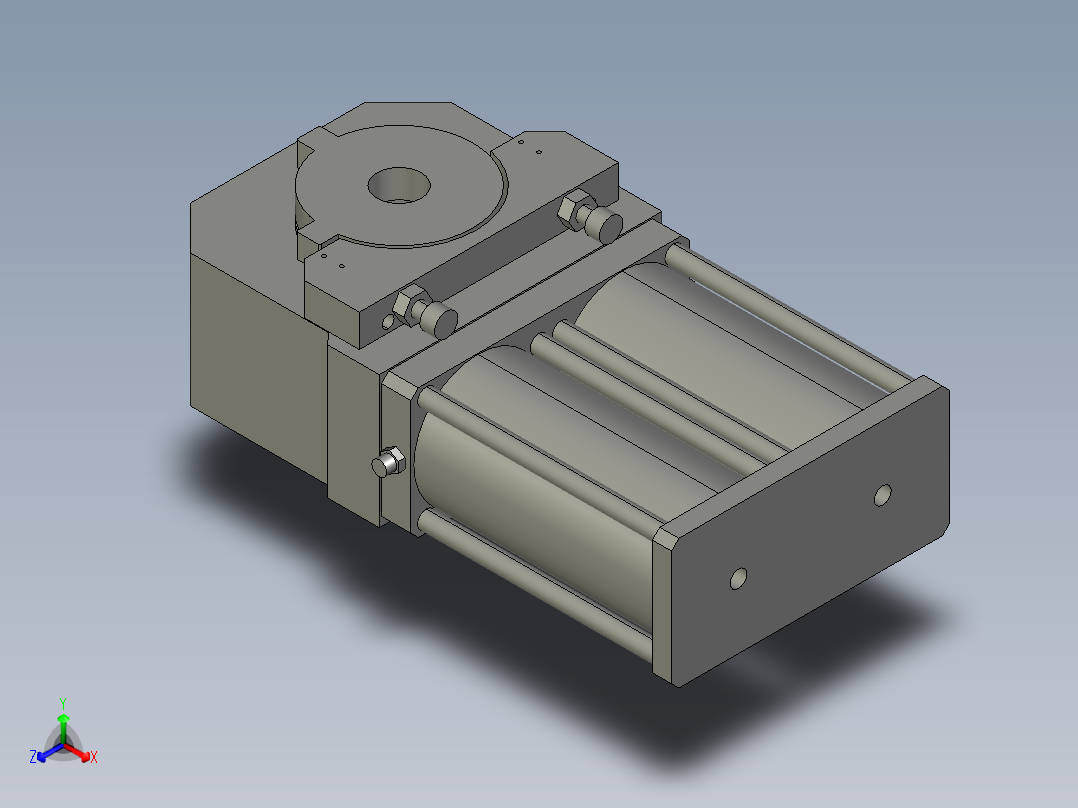 旋转气爪PRC80H-90正等轴测图