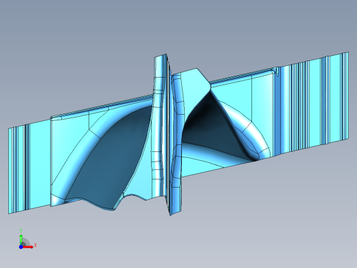 涡轮叶片 - PT Stage---模型格式为 stp前视缩略图
