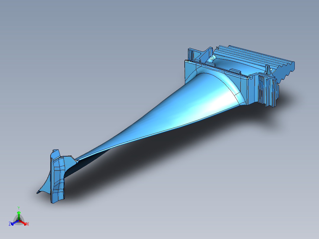涡轮叶片 - PT Stage---模型格式为 stp正等轴测图