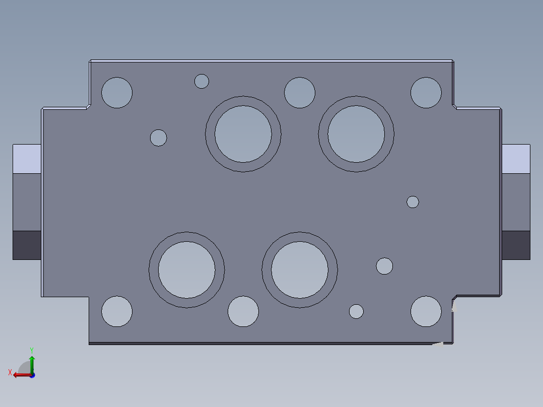 力士乐液压阀-Z2S22通径叠加式液控单向阀后视图
