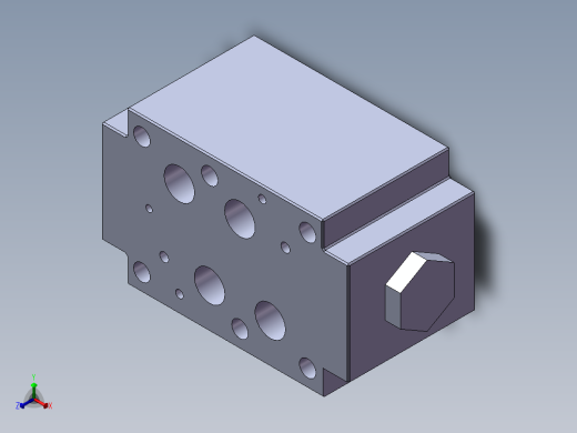 力士乐液压阀-Z2S22通径叠加式液控单向阀正等轴测缩略图