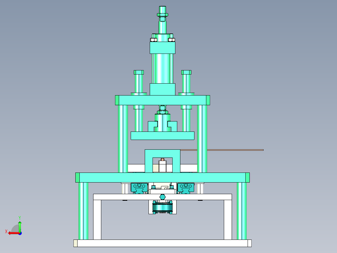 动双工位交叉互转机构后视图