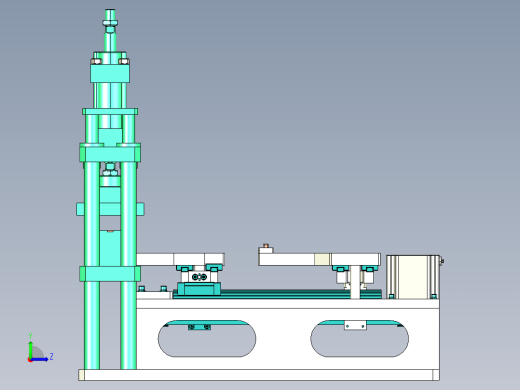 动双工位交叉互转机构左视缩略图