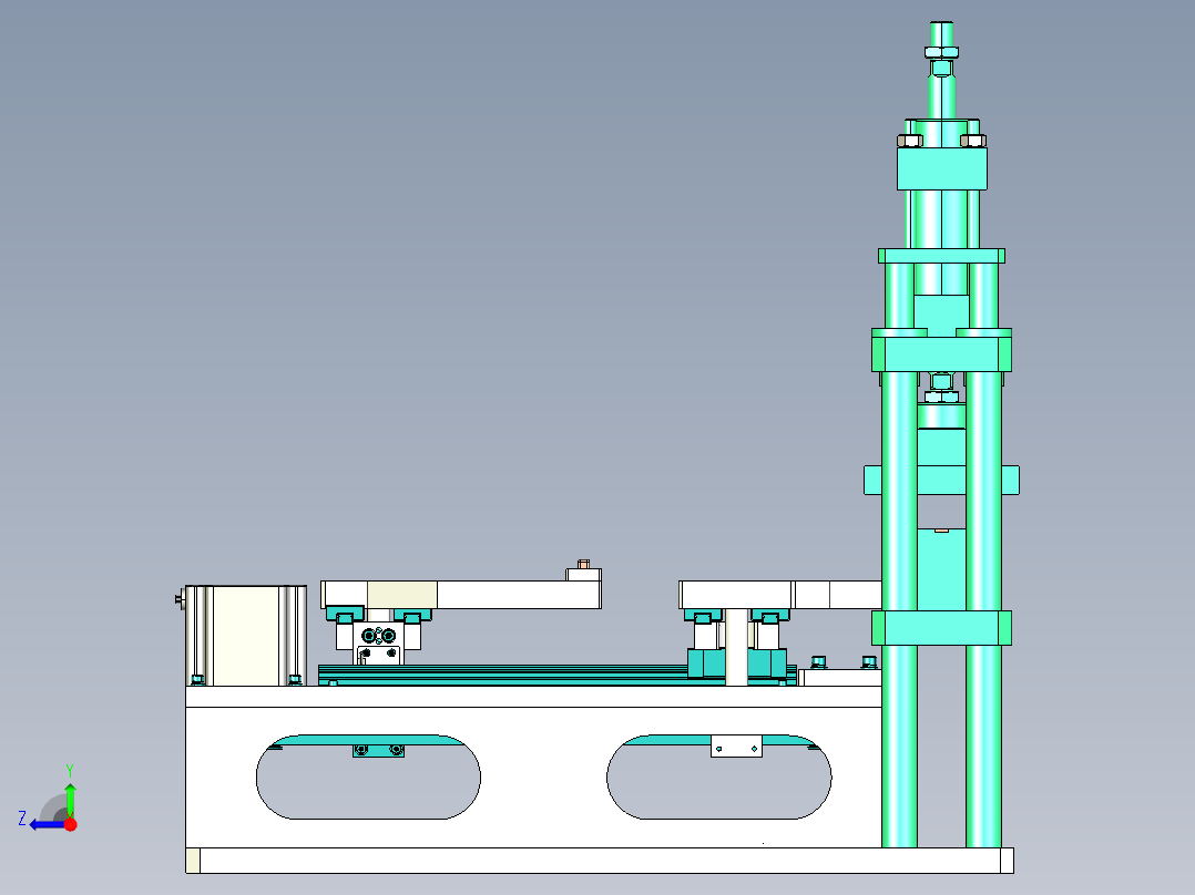 动双工位交叉互转机构右视图