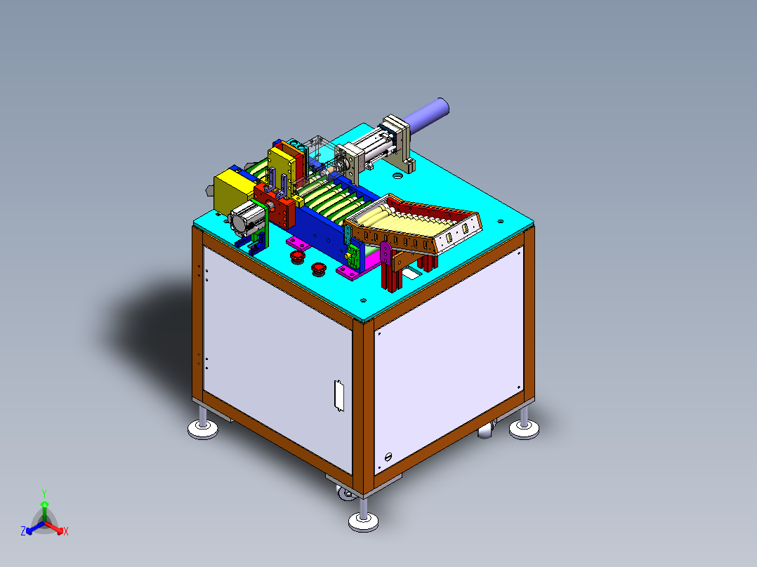 手柄自动压合机正等轴测图
