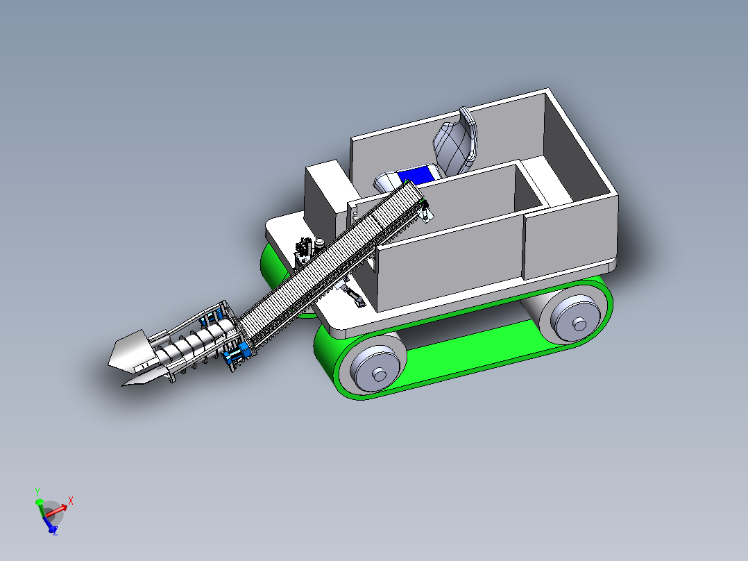 白菜采收机三维+CAD图纸