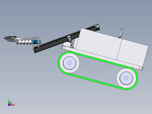 白菜采收机三维+CAD图纸前视缩略图