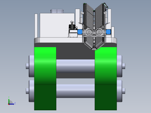 白菜采收机三维+CAD图纸左视缩略图