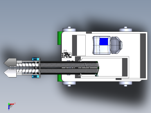 白菜采收机三维+CAD图纸俯视缩略图
