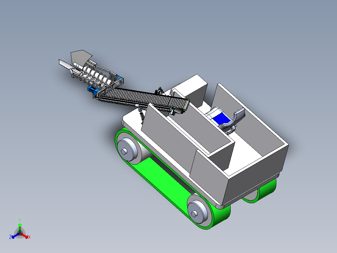 白菜采收机三维+CAD图纸正等轴测图