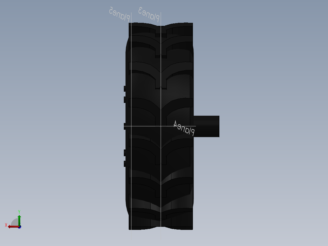 轮式卡车后视图