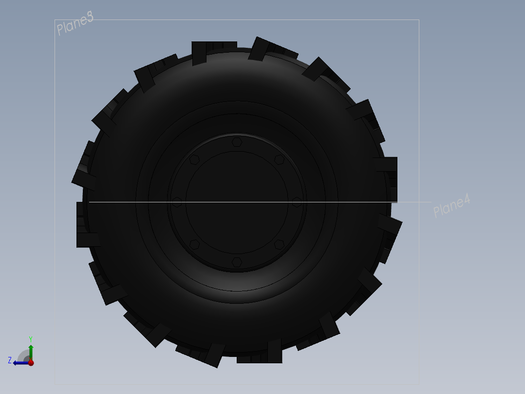 轮式卡车右视图