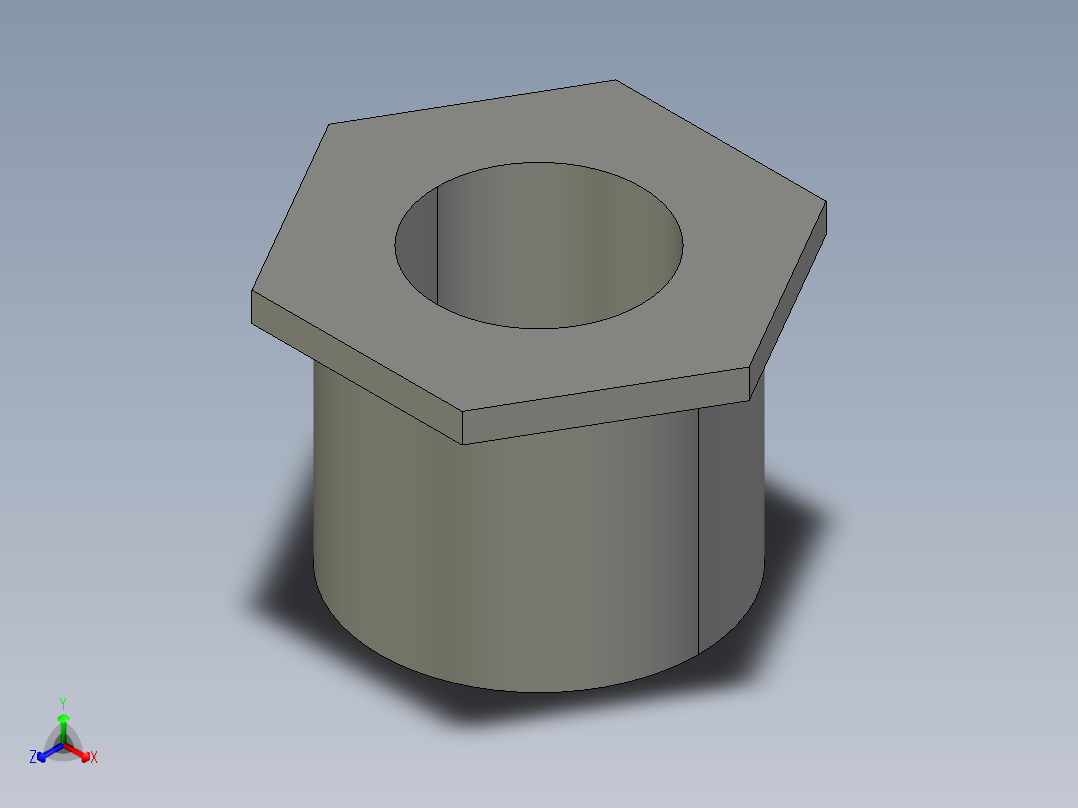 船舶管路系统SeaCor_ReducerBushing_SxSPIG_37J137130_1in x 0.5in主视图