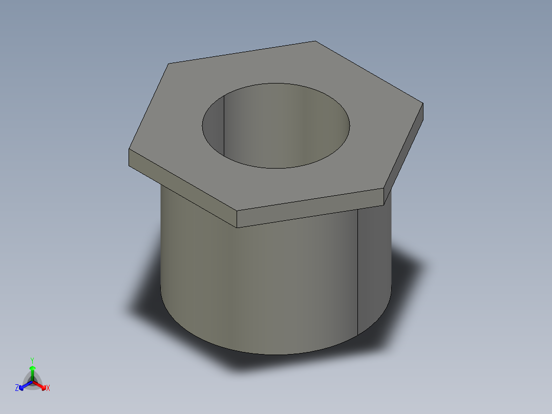 船舶管路系统SeaCor_ReducerBushing_SxSPIG_37J137130_1in x 0.5in正等轴测图