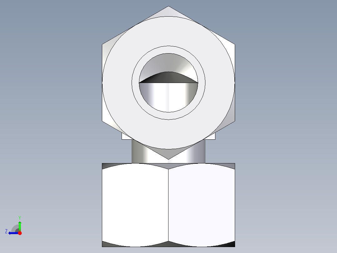 卡套式工业通用硬管接头EO_Standpipe_elbow_EVW15L71右视图