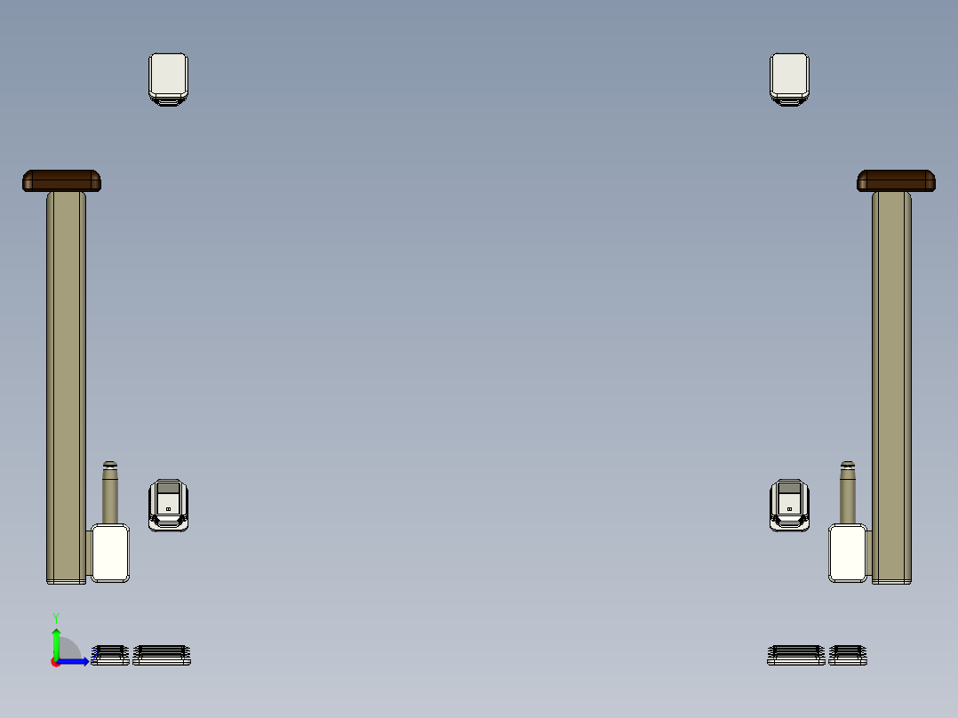 带扶手的躺椅左视图