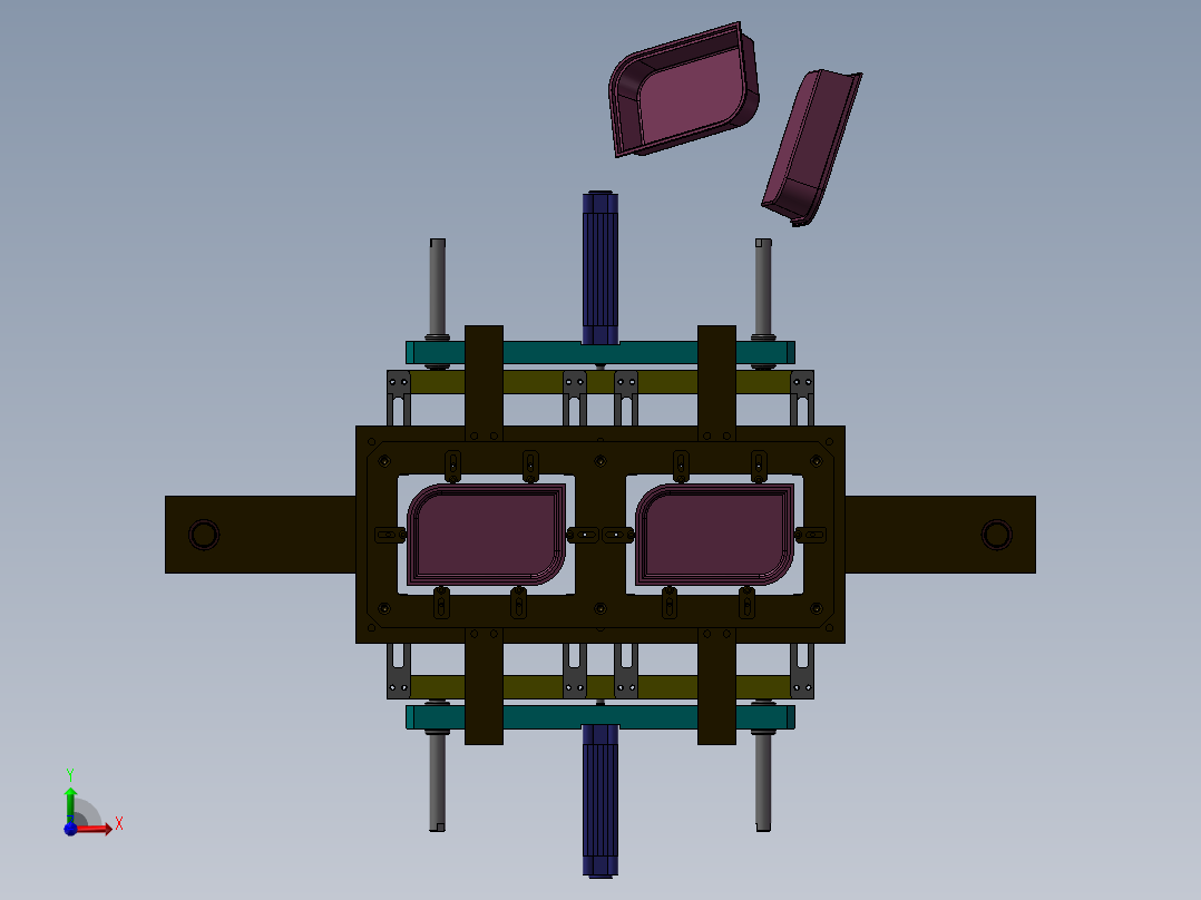 自动给料机容器前视图
