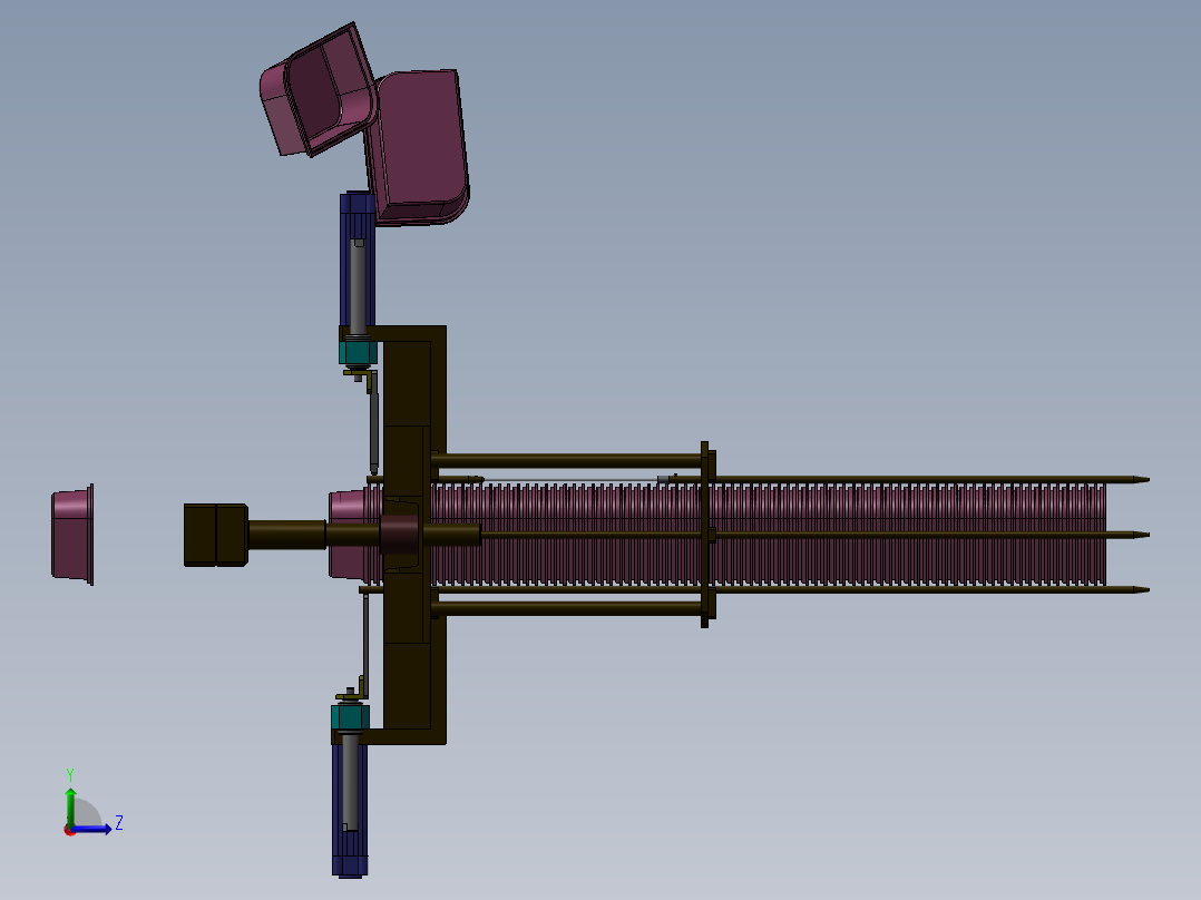 自动给料机容器左视图