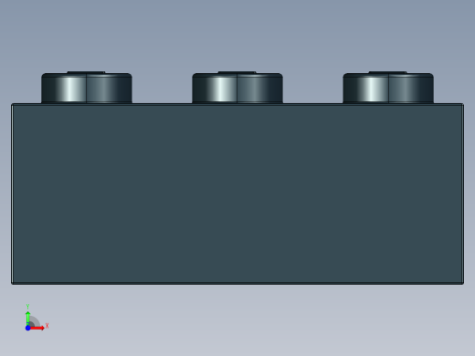 乐高套装 4421基本积木-362226 Black Brick 1 x 3.STEP前视缩略图