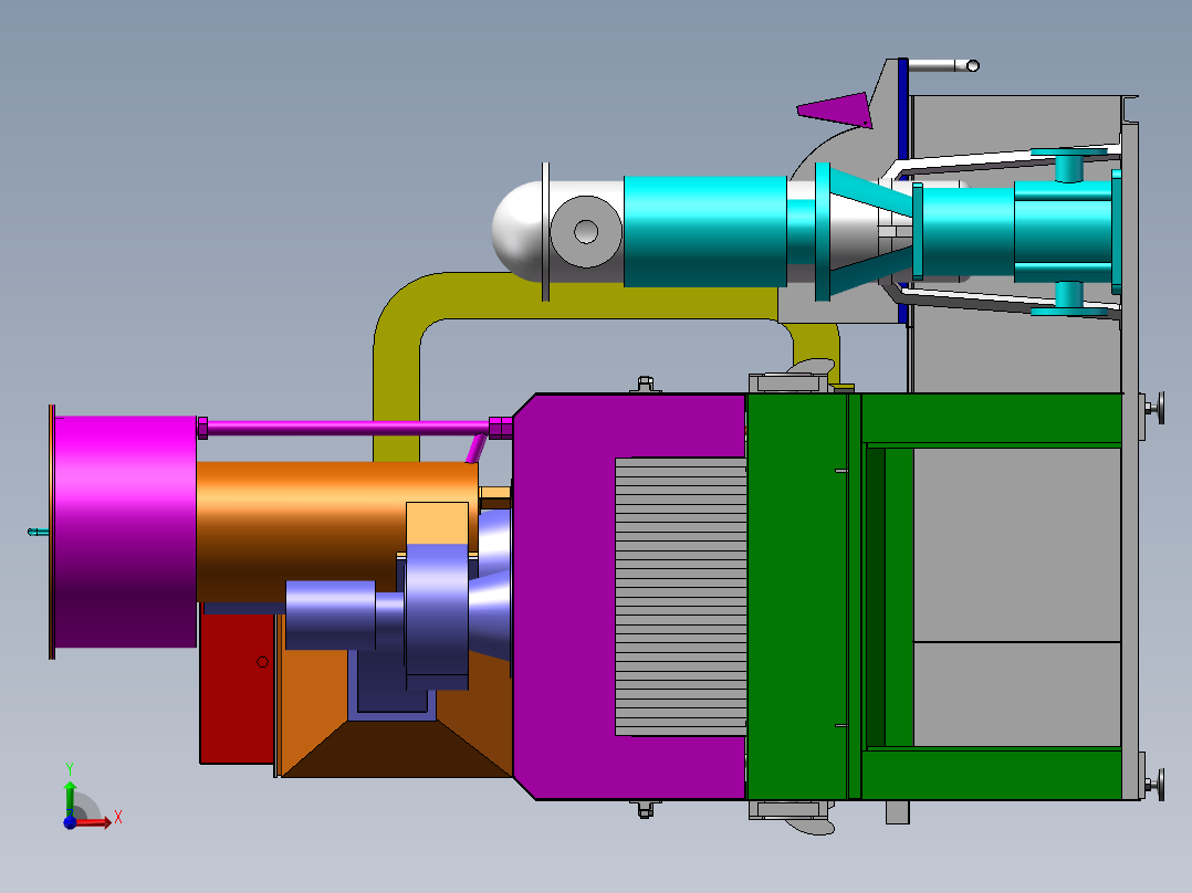 压铸件清洗机前视图