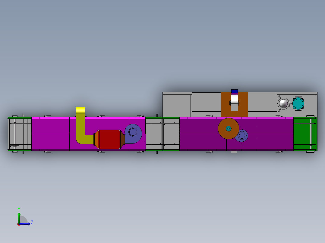 压铸件清洗机左视图