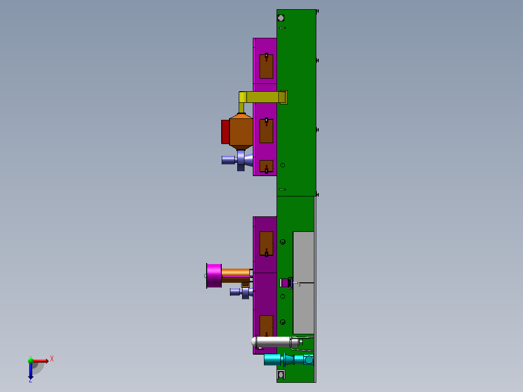 压铸件清洗机俯视图