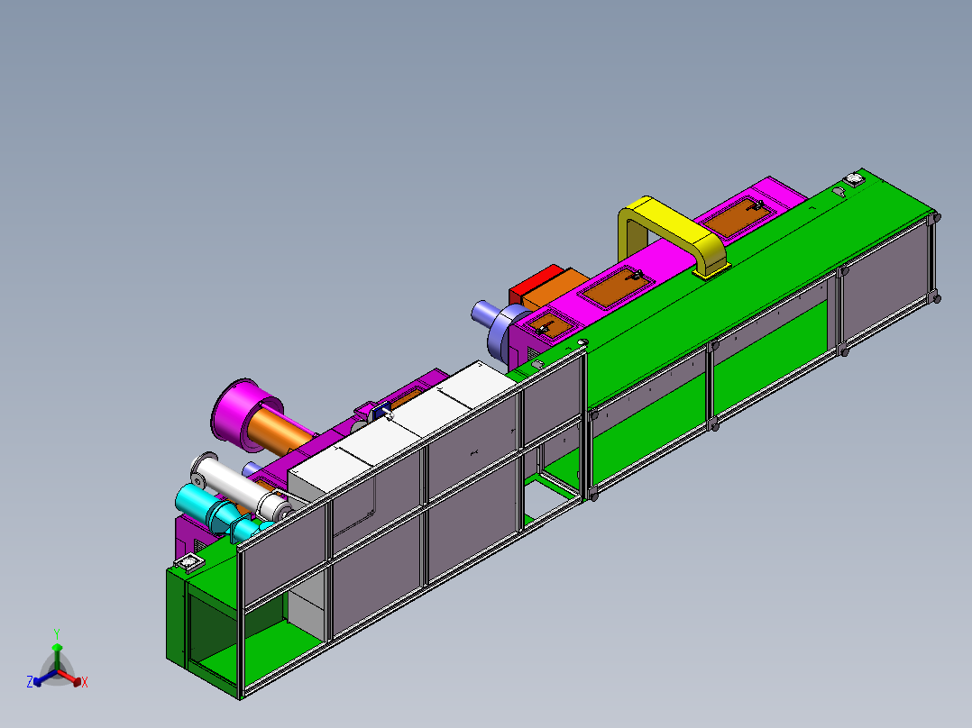 压铸件清洗机正等轴测图