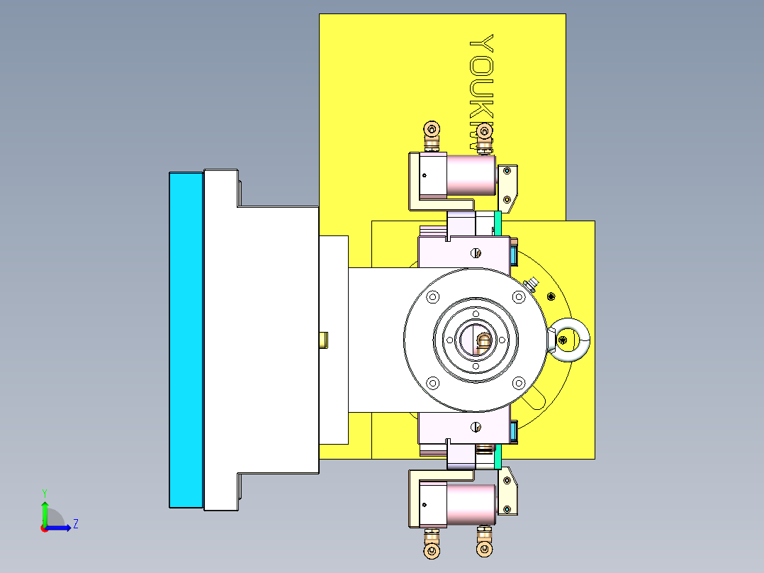 Z581C-笔记本CNC工装夹具三维模型CNC3-1106左视图