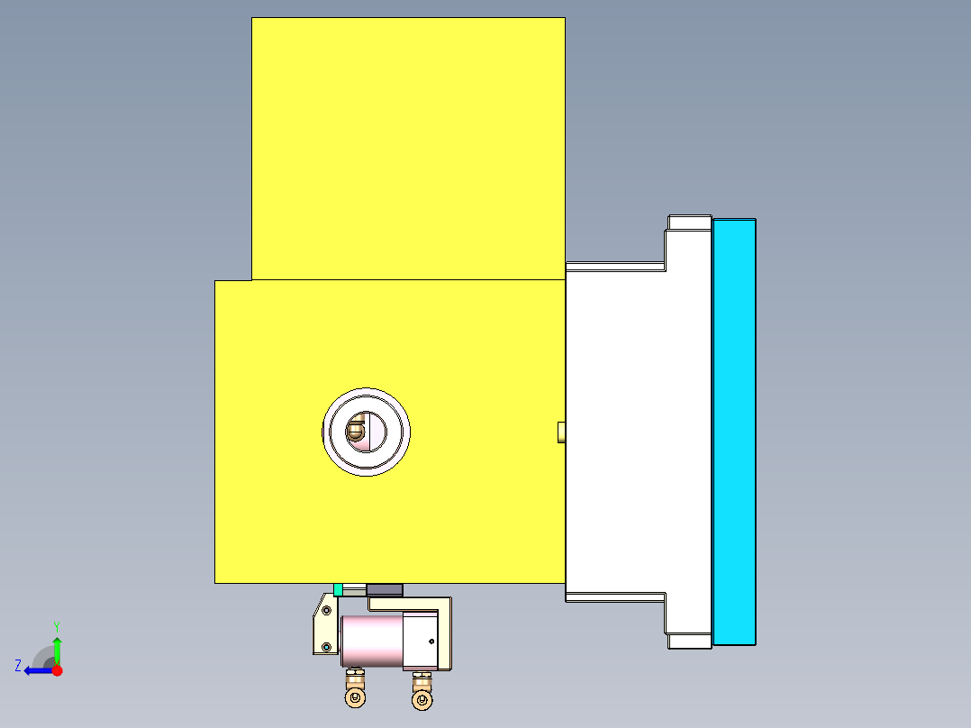 Z581C-笔记本CNC工装夹具三维模型CNC3-1106右视图