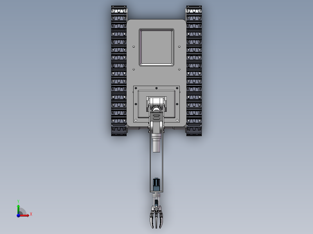 水果采摘机器人sw16可编辑前视图