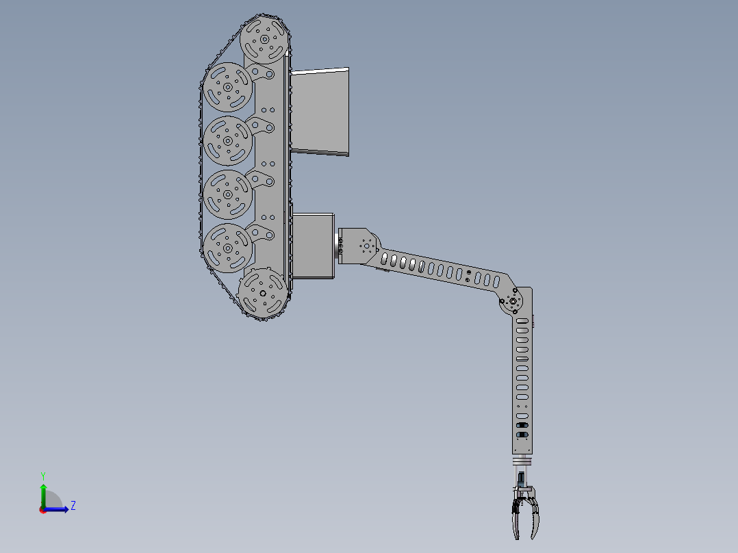 水果采摘机器人sw16可编辑左视图
