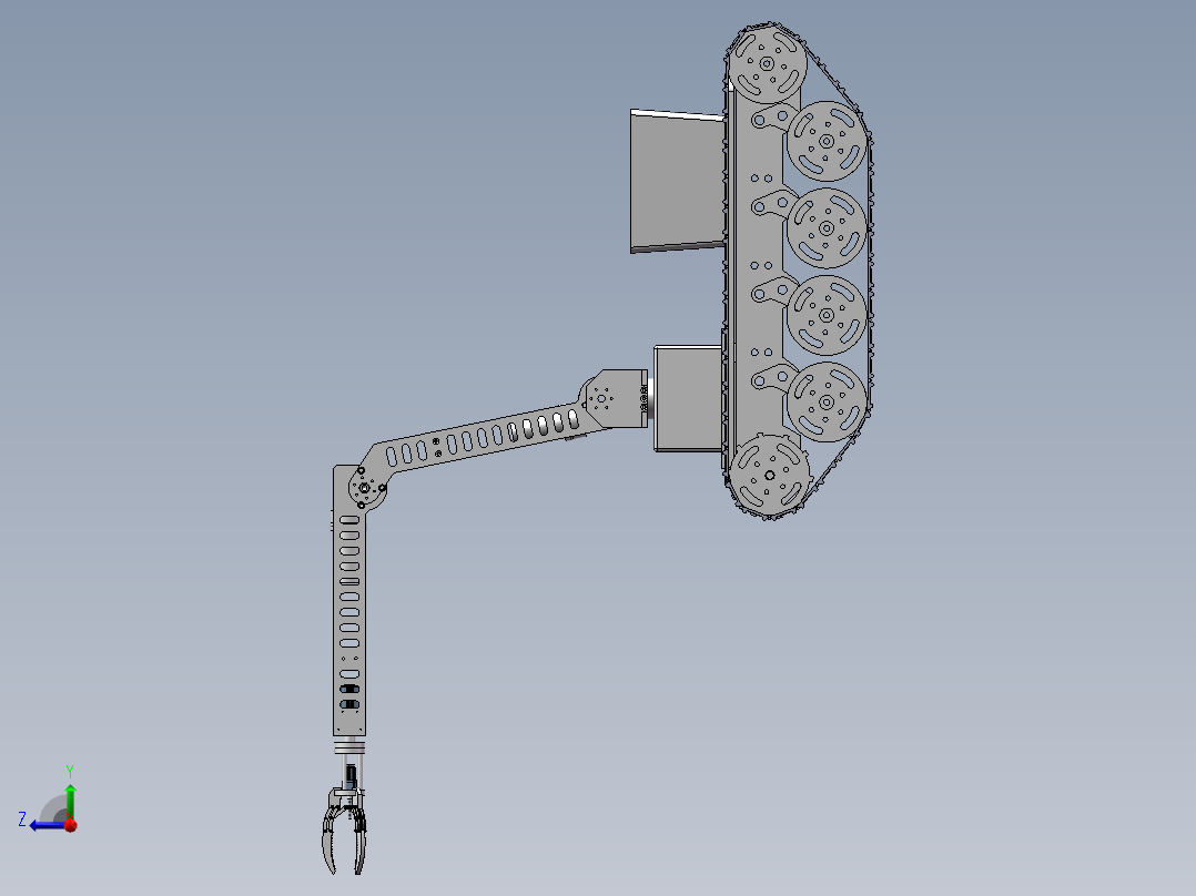 水果采摘机器人sw16可编辑右视图