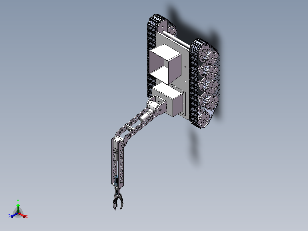 水果采摘机器人sw16可编辑正等轴测图