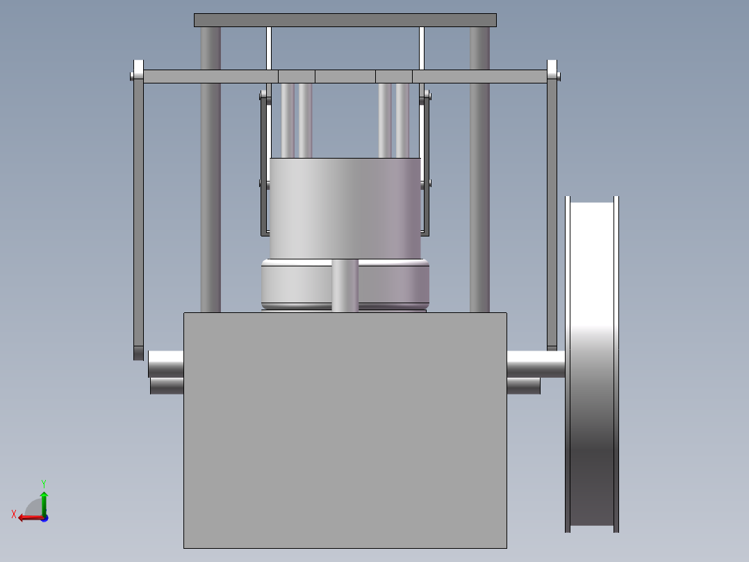 蜂窝煤成型机后视图