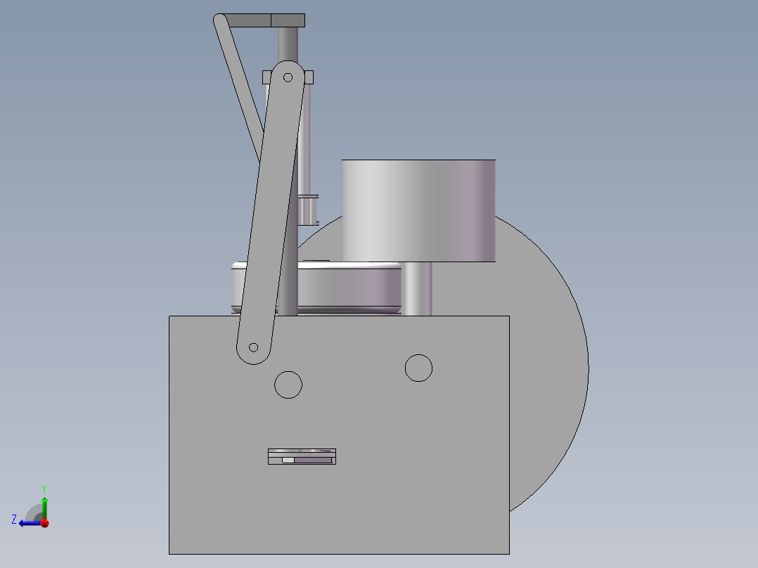 蜂窝煤成型机右视图