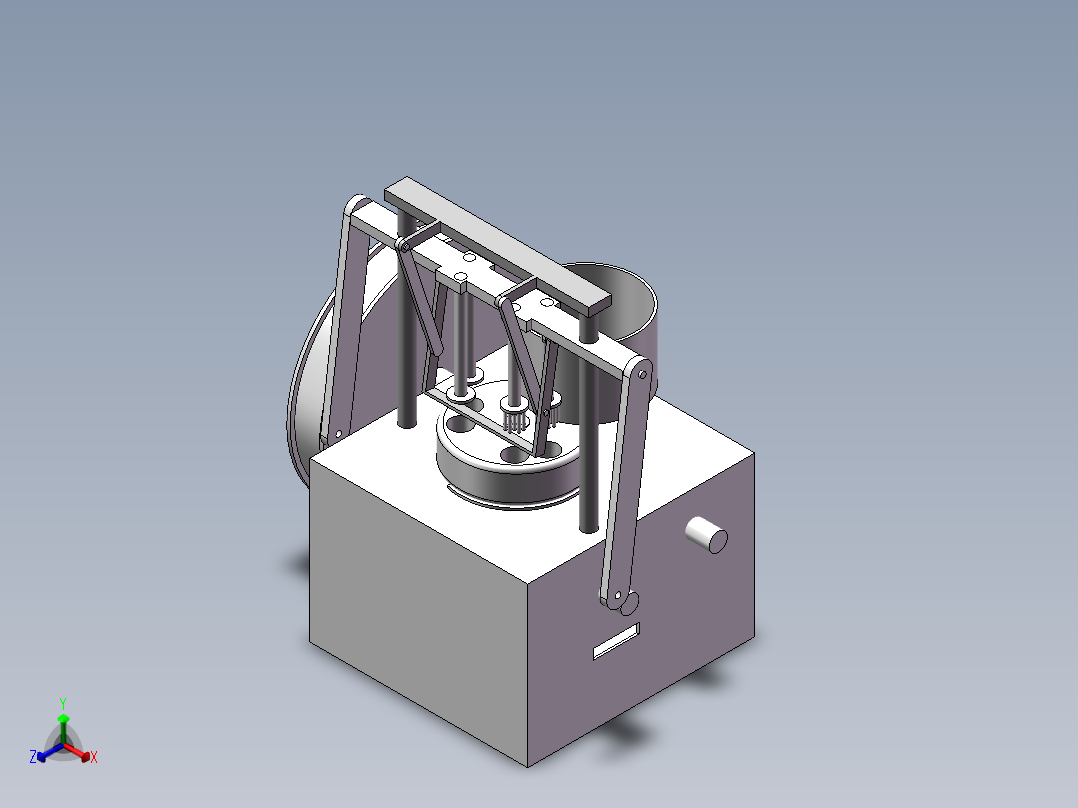 蜂窝煤成型机正等轴测图