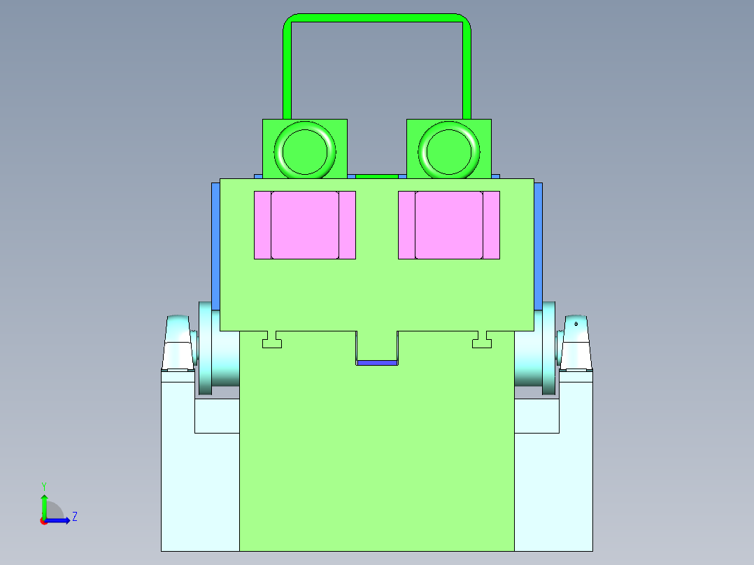 重型方管输送线设计左视图