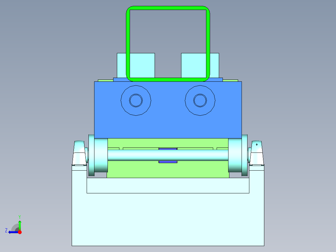 重型方管输送线设计右视图