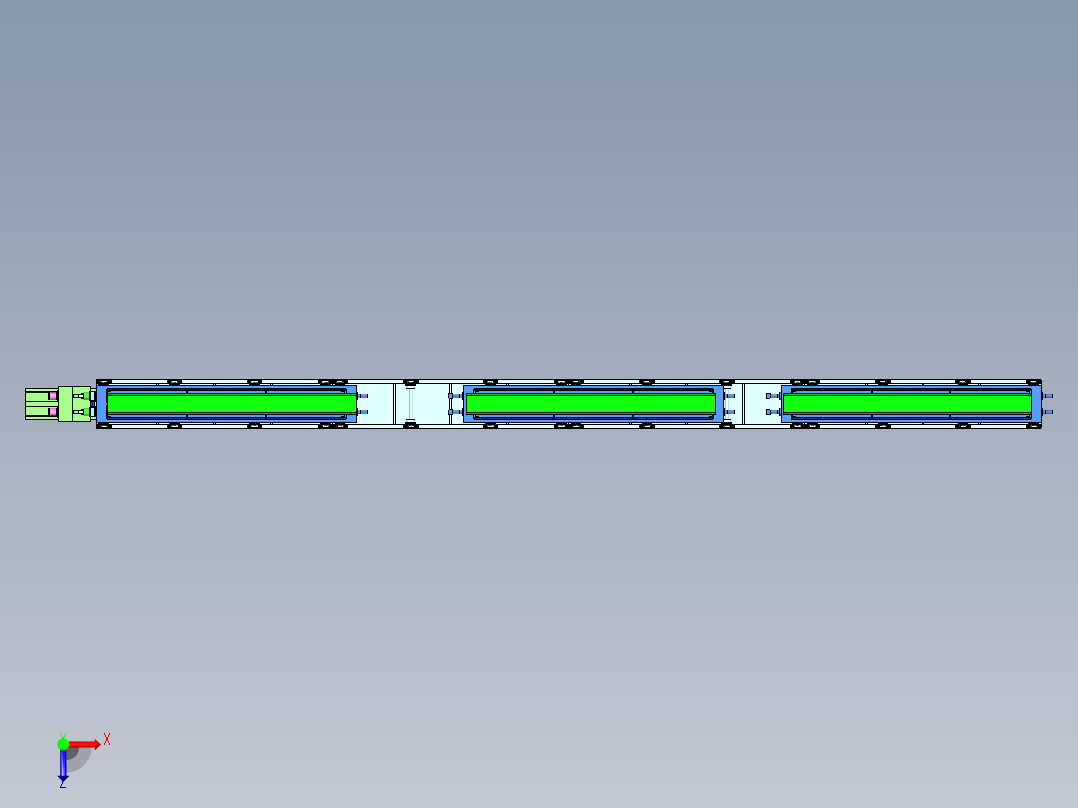 重型方管输送线设计俯视图