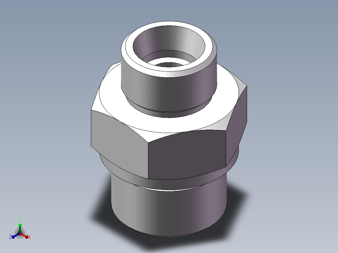 英制管螺纹ED密封、1DB-22-12WD非标主视图