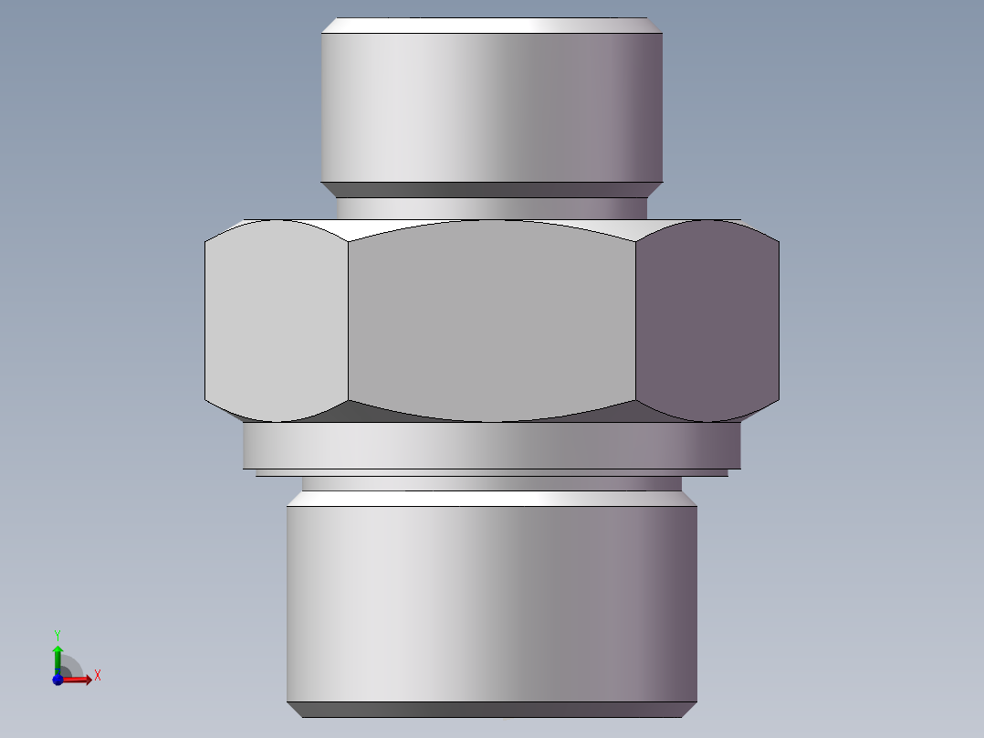 英制管螺纹ED密封、1DB-22-12WD非标前视图
