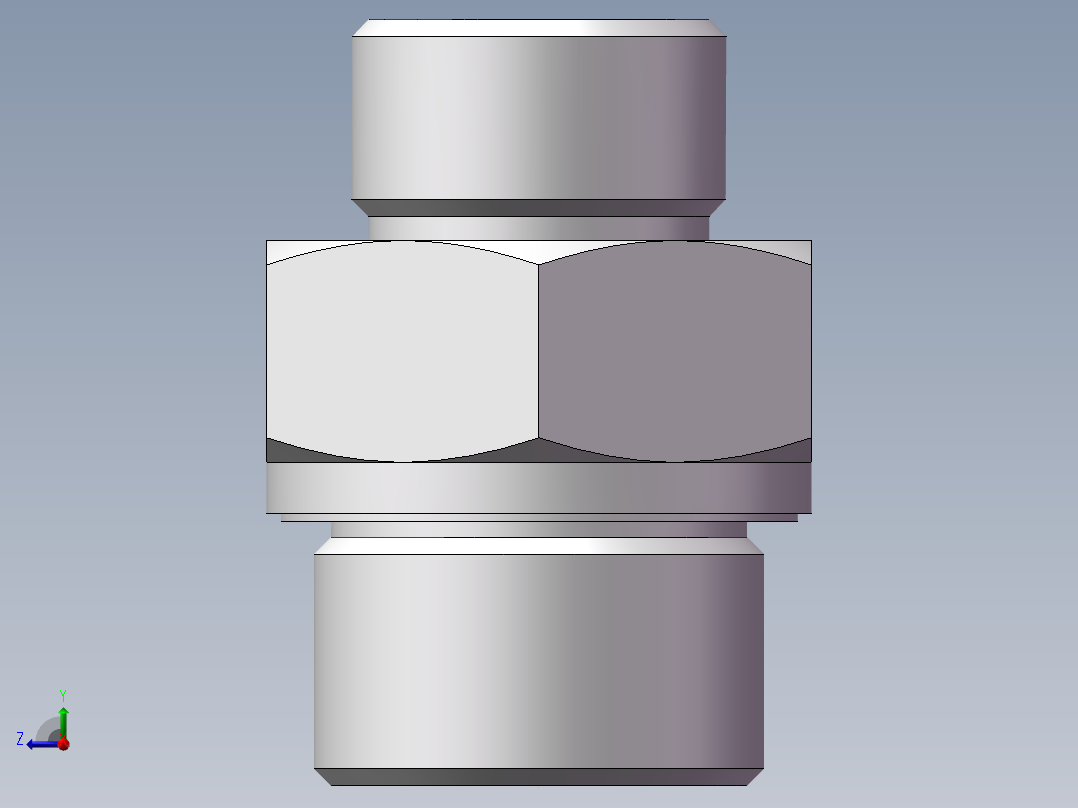 英制管螺纹ED密封、1DB-22-12WD非标右视图