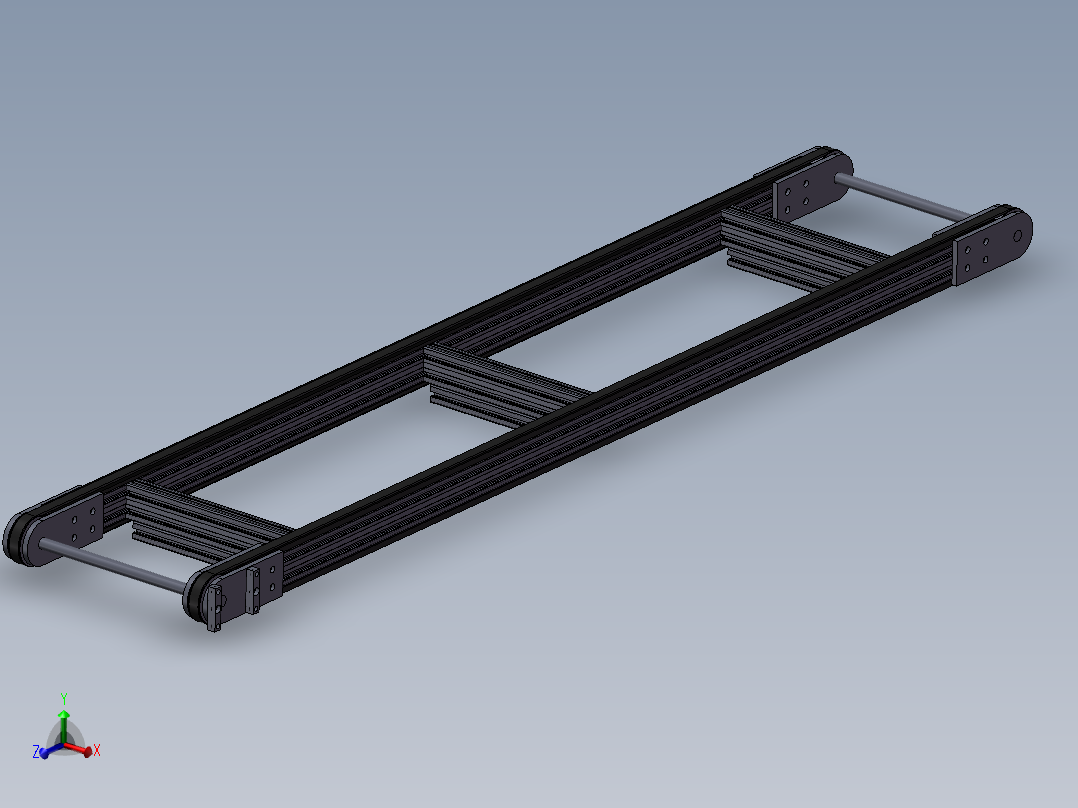 PCB 托盘双轨皮带输送机构